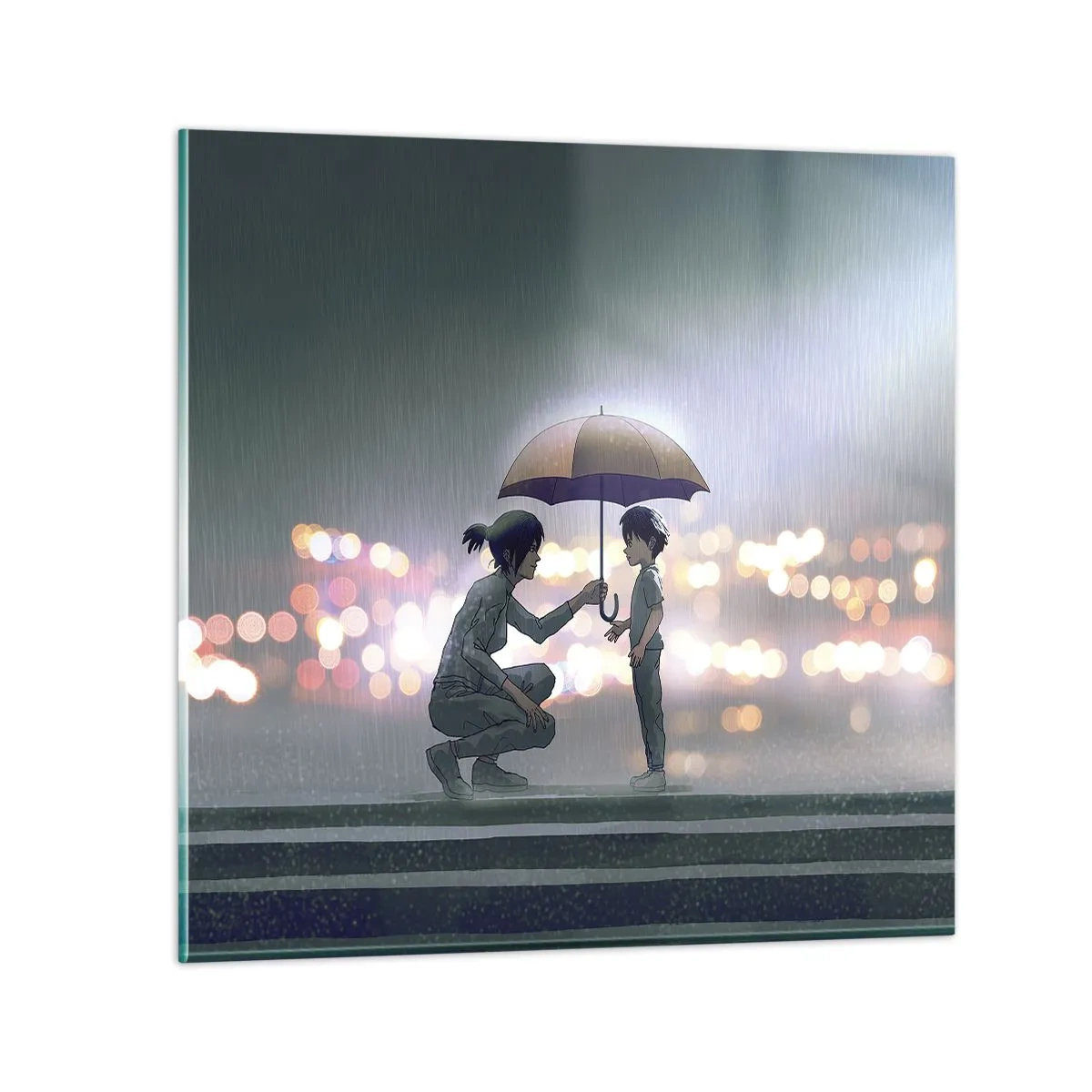 Cuadro sobre vidrio - Impresiones sobre Vidrio - Y todo está bien - 50x50 cm