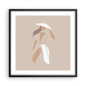 Póster en marco negro - La moda es alegría - 50x50 cm
