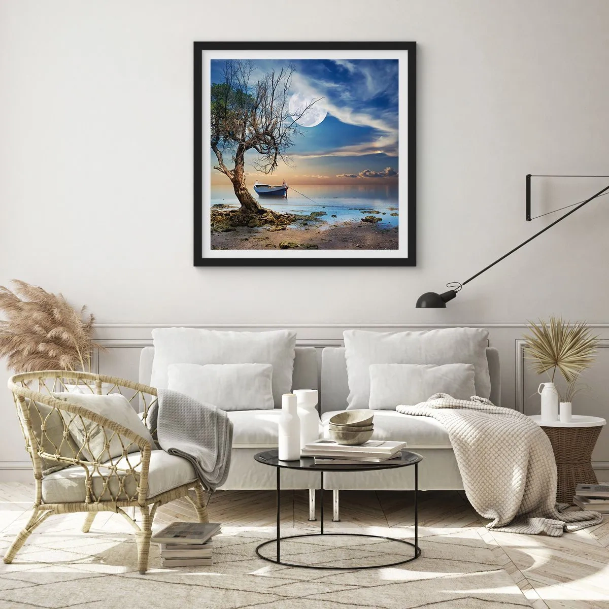 Póster en marco negro - ¿Es el final o el principio? - 60x60 cm