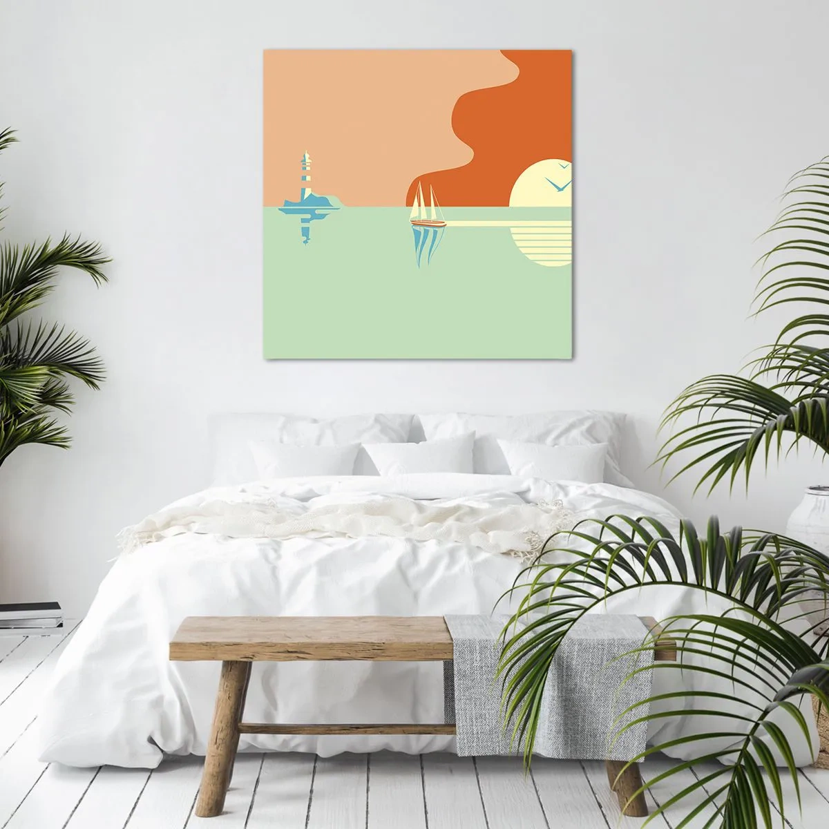 Cuadro sobre lienzo - Impresión de Imagen - Un paisaje marino perfecto - 60x60 cm