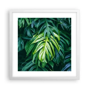 Póster en marco blanco - Sumérjase en la frescura - 40x40 cm