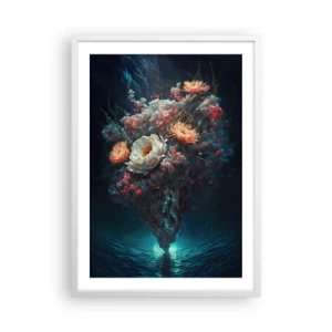 Póster en marco blanco - Extraño jardín - 50x70 cm