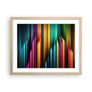 Póster en marco roble claro - Órgano luminoso - 50x40 cm