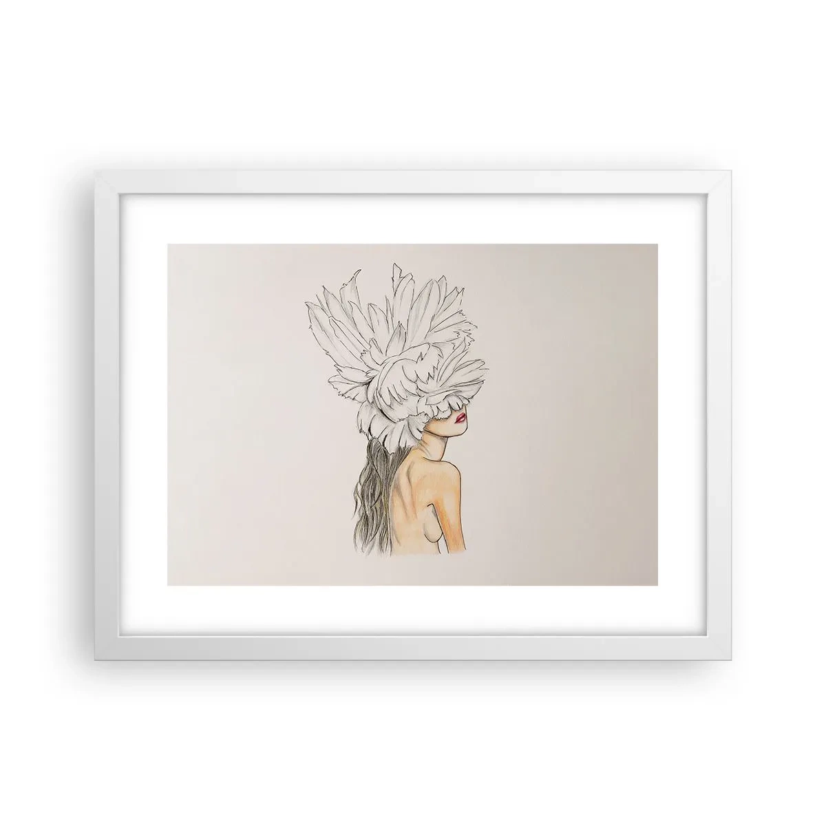 Póster en marco blanco - Belleza coronada - 40x30 cm