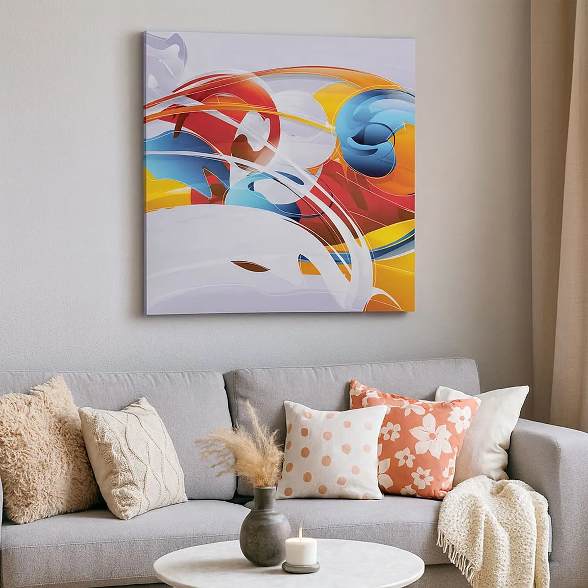 Cuadro sobre lienzo - Impresión de Imagen - Danza de los elementos - 30x30 cm