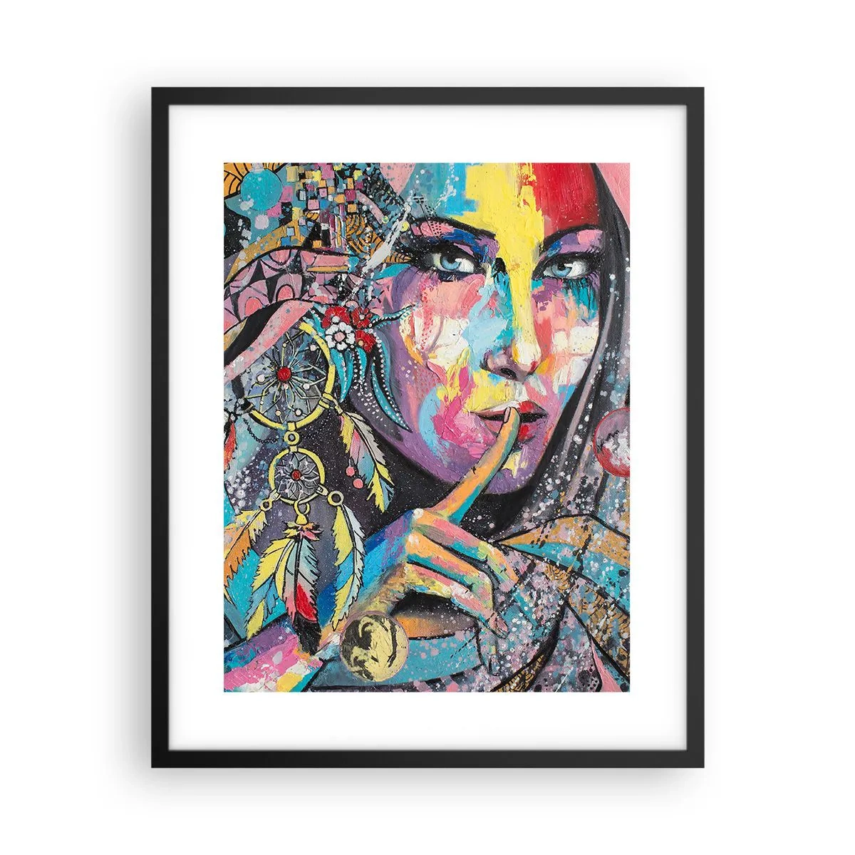 Póster en marco negro - Silencio hasta que entiendas - 40x50 cm