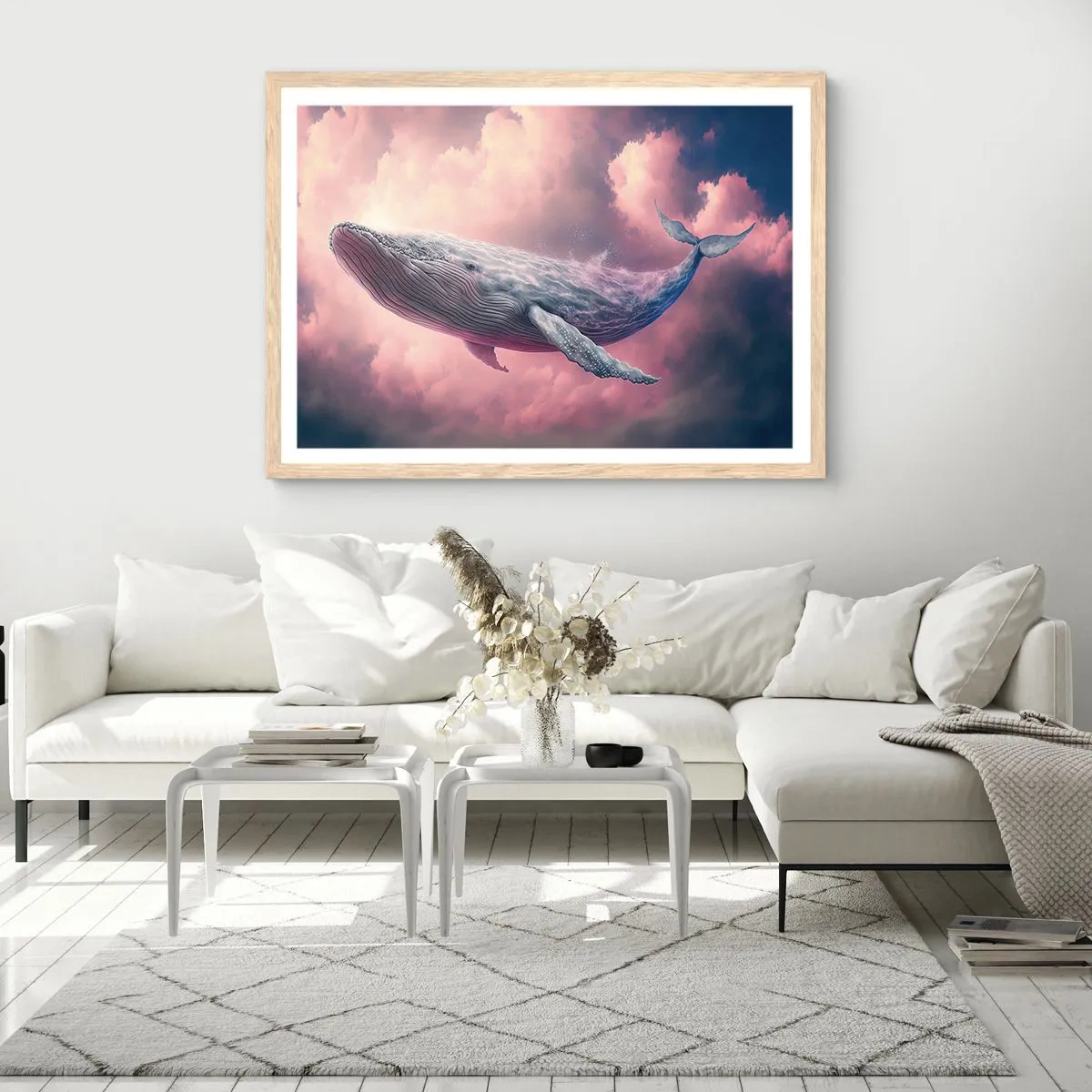 Póster en marco roble claro - La reina de los mares asciende - 70x50 cm