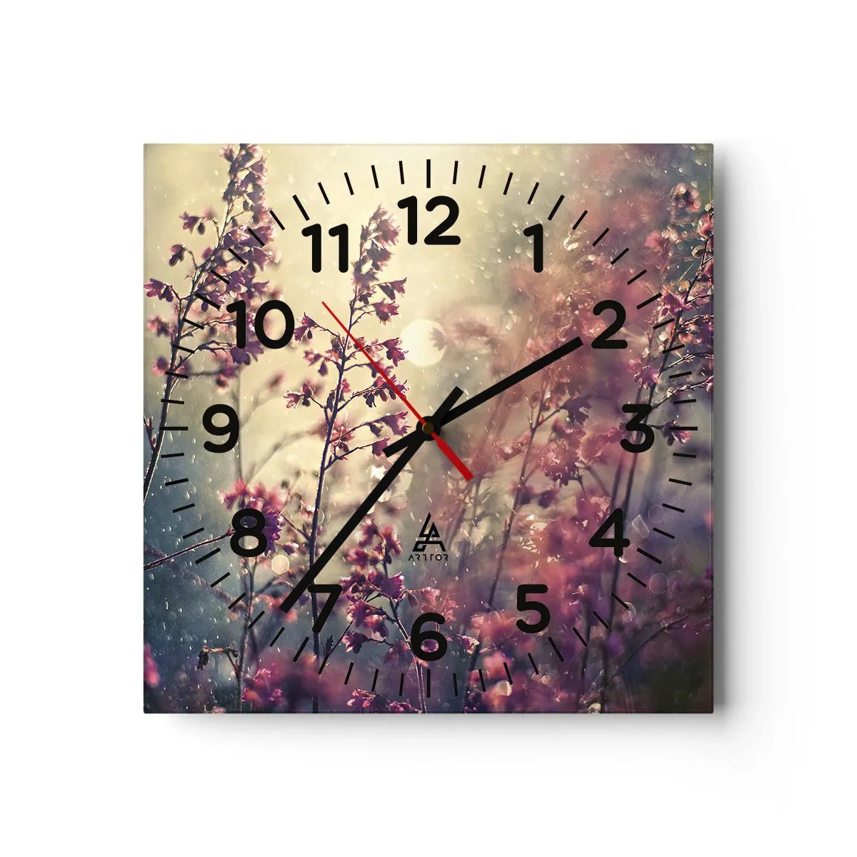 Reloj de pared - Reloj de vidrio - Jardín secreto - 30x30 cm