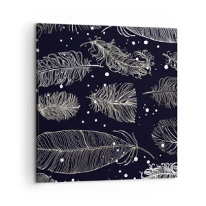 Cuadro sobre lienzo - Impresión de Imagen - Encaje de plumas - 50x50 cm