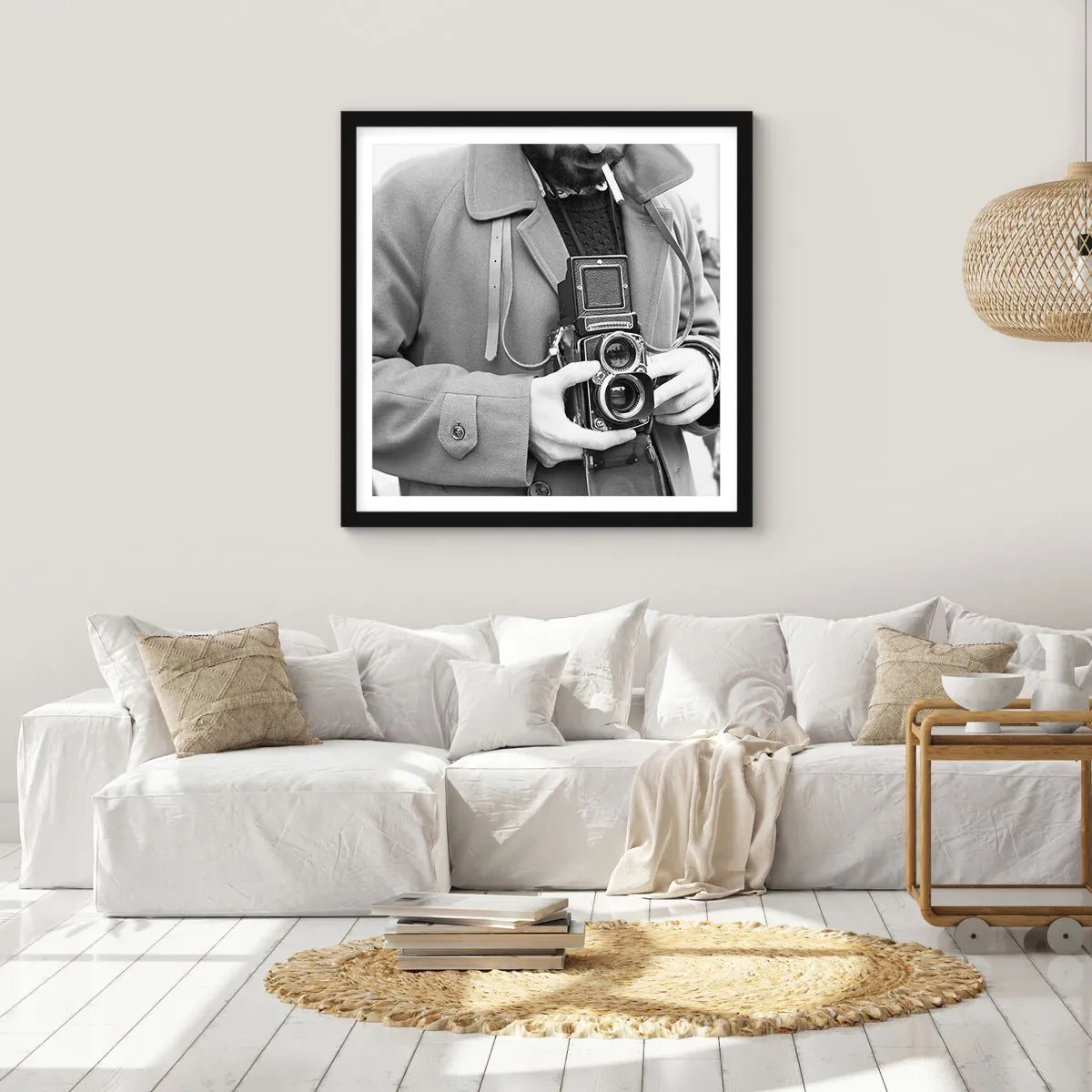 Póster en marco negro - En estilo retro - 50x50 cm