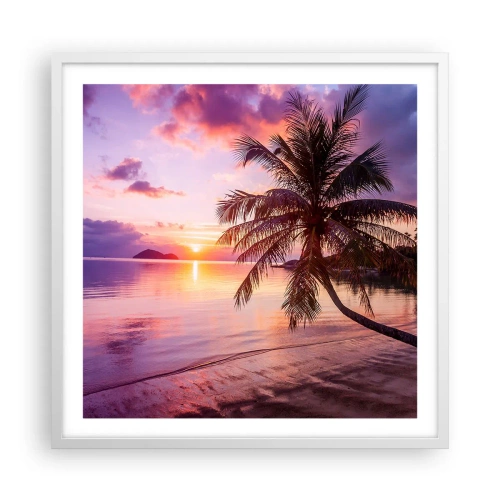 Póster en marco blanco - Hermosura hasta el horizonte - 60x60 cm