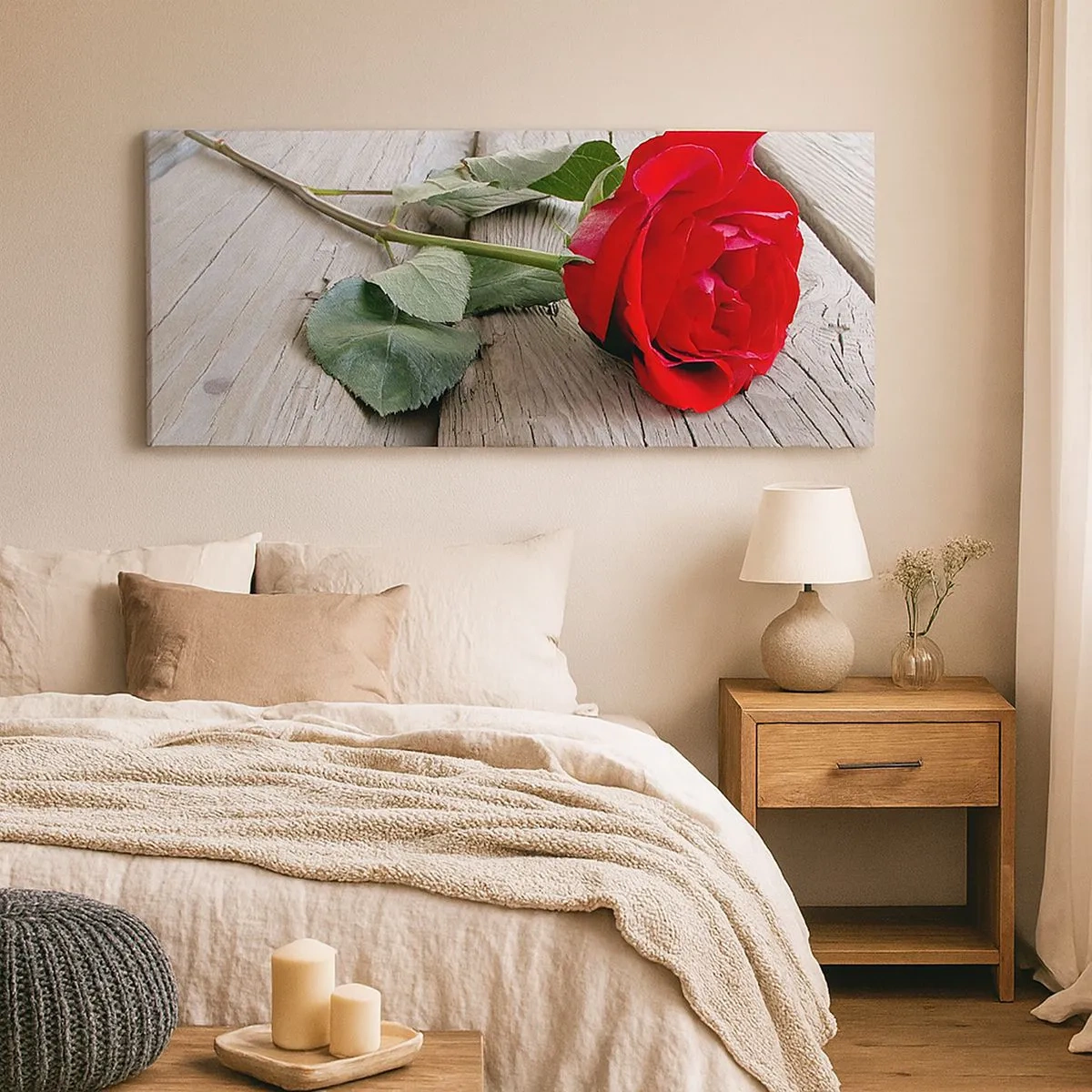 Cuadro sobre lienzo - Impresión de Imagen - Estudio en escarlata - 100x40 cm