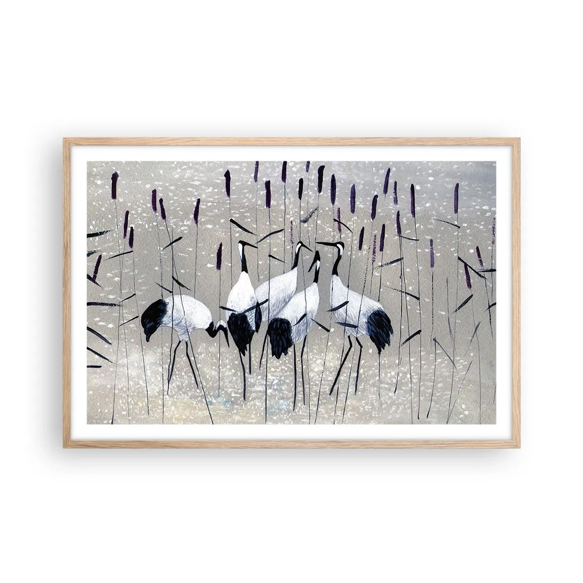 Póster en marco roble claro - Entre los suyos - 91x61 cm