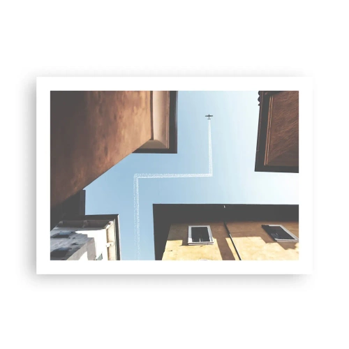 Póster - Por encima del laberinto urbano - 70x50 cm