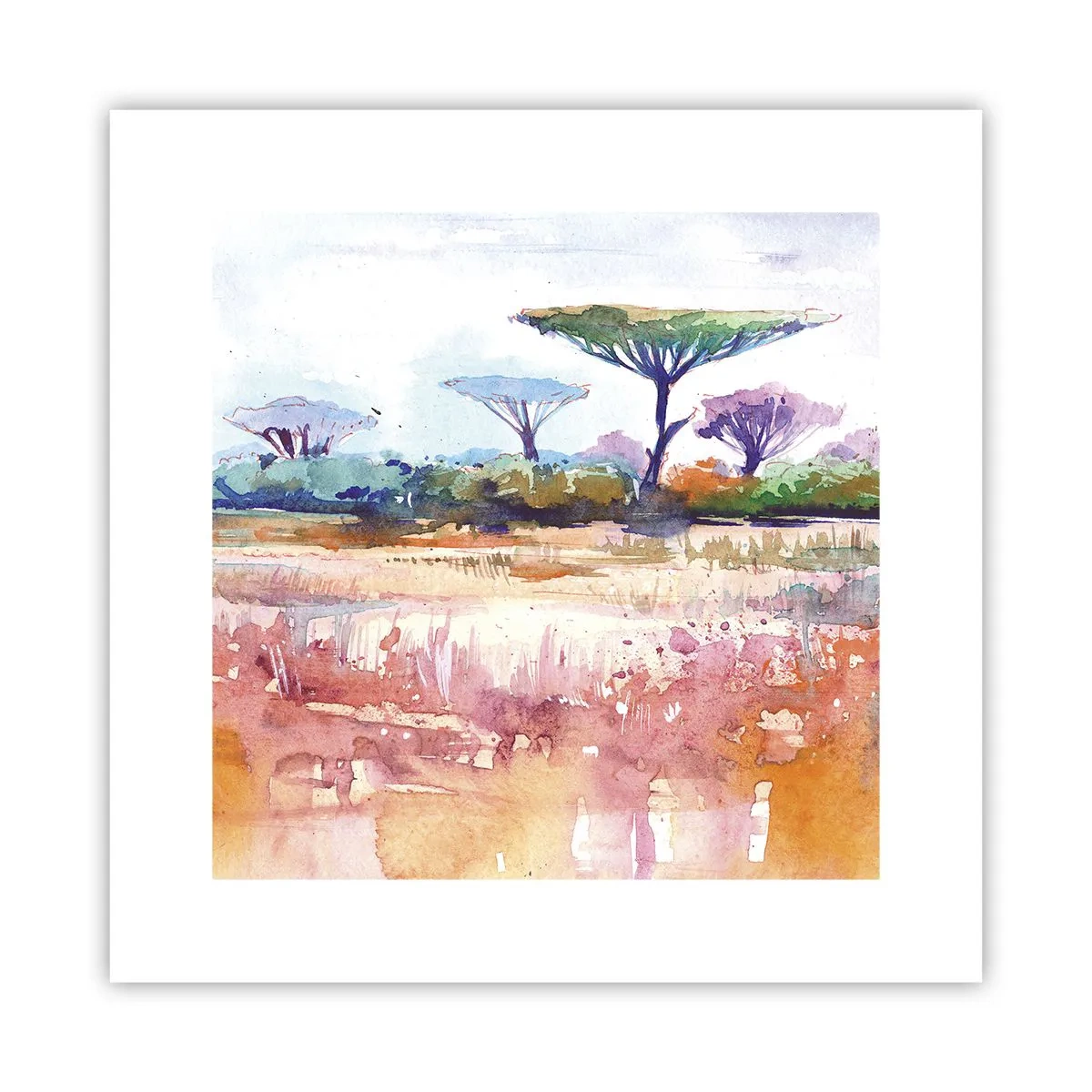 Póster - Colores de la sabana - 30x30 cm