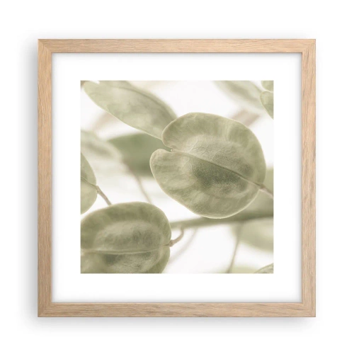 Póster en marco roble claro - Al principio de los tiempos había hojas... - 30x30 cm