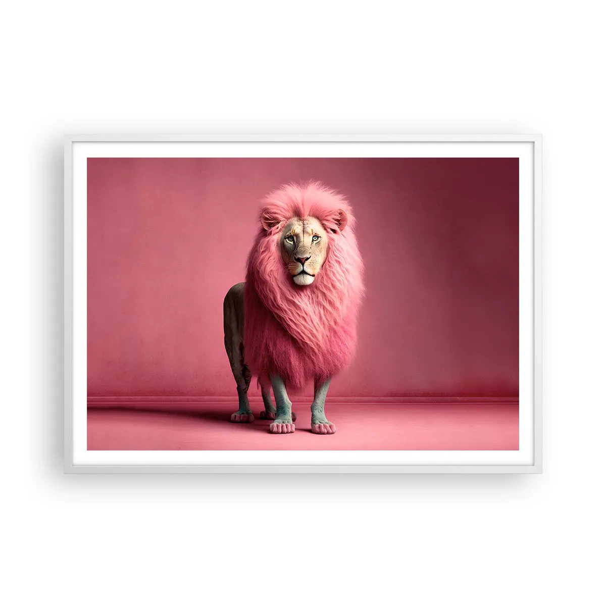 Póster en marco blanco - Y ya no me tienes miedo - 100x70 cm