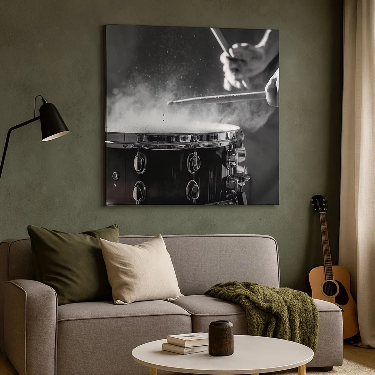 Cuadro sobre lienzo - Impresión de Imagen - El pulso de la música - 30x30 cm