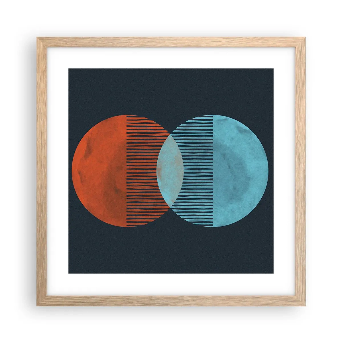 Póster en marco roble claro - Fantasía astronómica - 40x40 cm