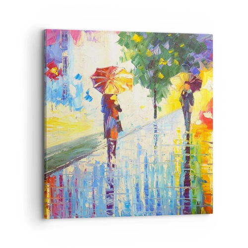 Cuadro sobre lienzo - Impresión de Imagen - Y todo está claro - 70x70 cm