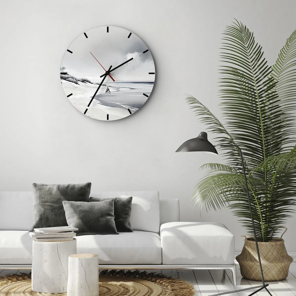 Reloj de pared - Reloj de vidrio - Juntos desde el principio de los tiempos - 30x30 cm
