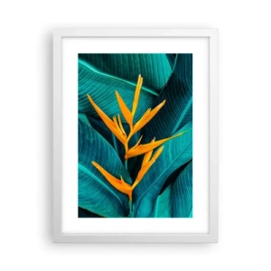 Póster en marco blanco - Flor del Edén - 30x40 cm