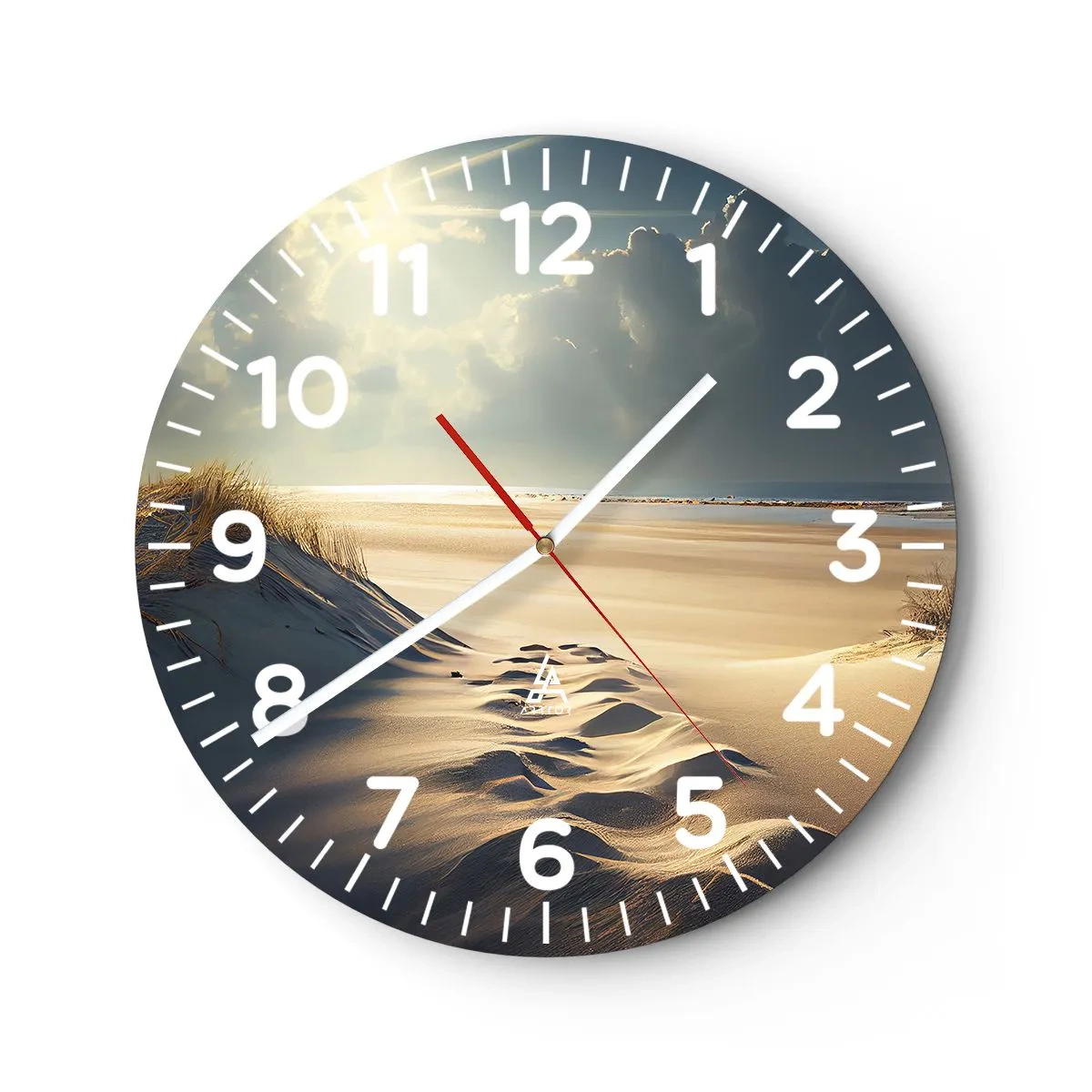 Reloj de pared - Reloj de vidrio - Paisaje tranquilizador - 30x30 cm