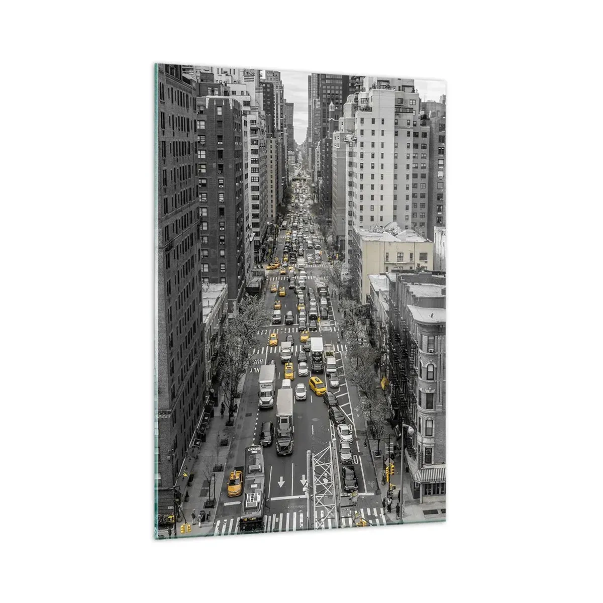 Cuadro sobre vidrio - Impresiones sobre Vidrio - La vida de Nueva York - 70x100 cm