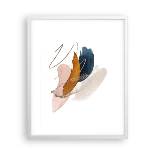 Póster en marco blanco - Composición alada - 40x50 cm