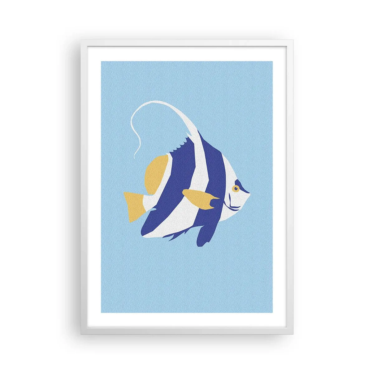 Póster en marco blanco - Miss aguas tropicales - 50x70 cm