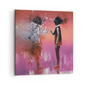 Cuadro sobre lienzo - Impresión de Imagen - ¿Es posible mirar dentro de uno mismo? - 50x50 cm
