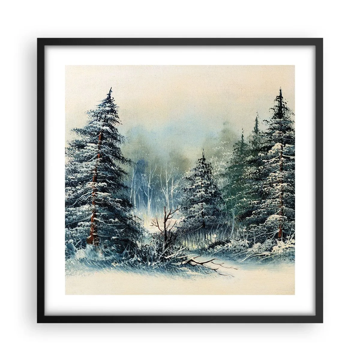 Póster en marco negro - Preparados para la Navidad - 50x50 cm
