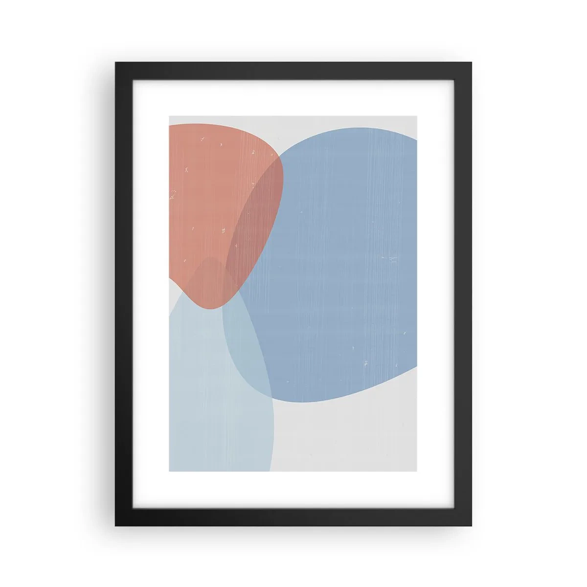 Póster en marco negro - Relaciones en colores pastel - 30x40 cm