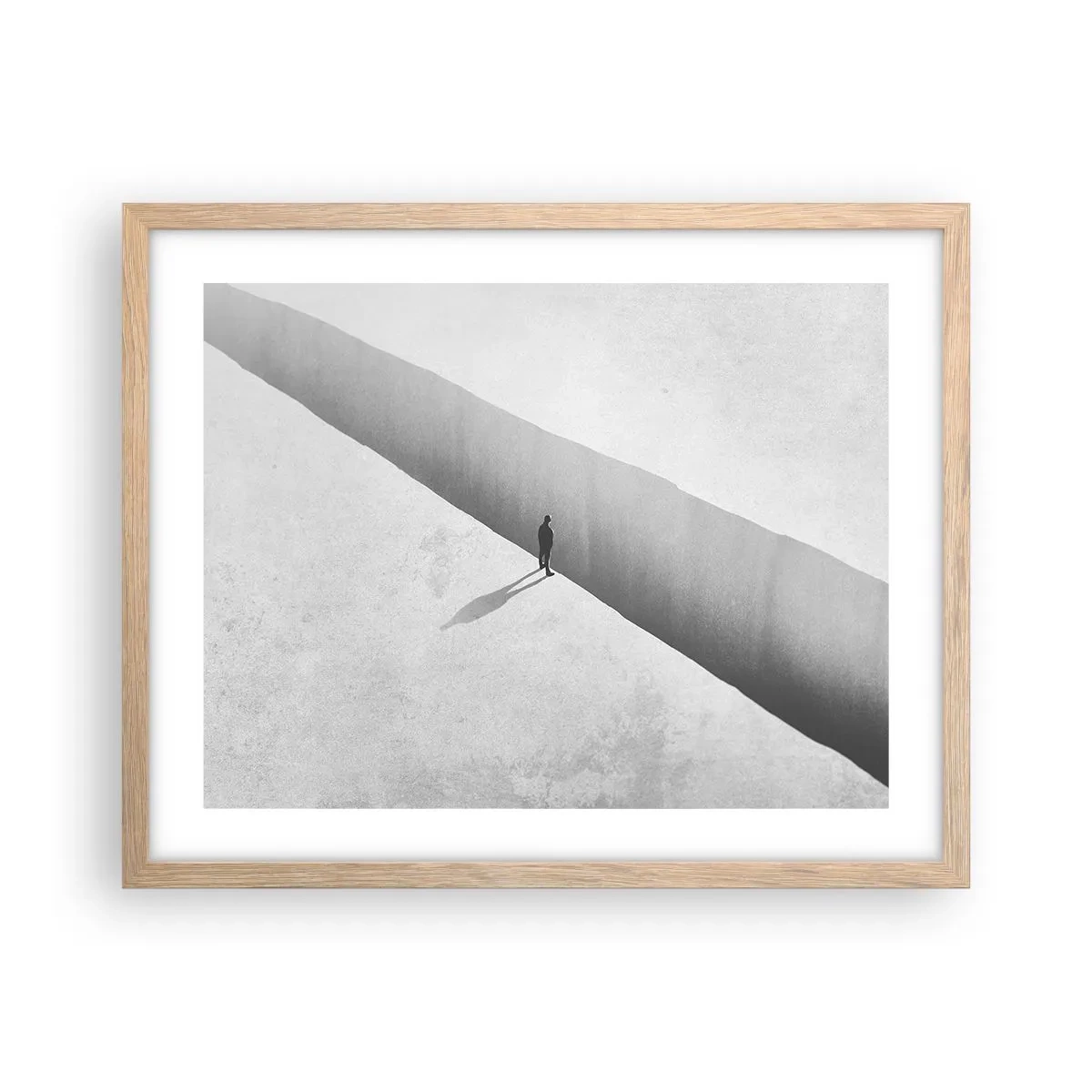 Póster en marco roble claro - Sin un destino claro - 50x40 cm