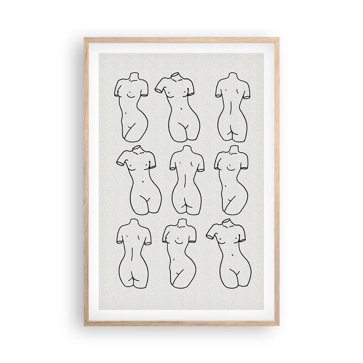 Póster en marco roble claro - Solo Venus - 61x91 cm