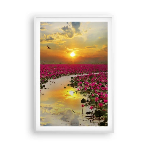 Póster en marco blanco - La vida secreta del lago - 61x91 cm