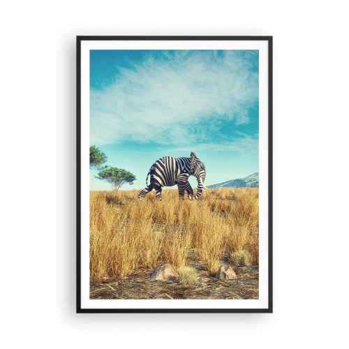 Póster en marco negro - El gris ya no está de moda - 70x100 cm