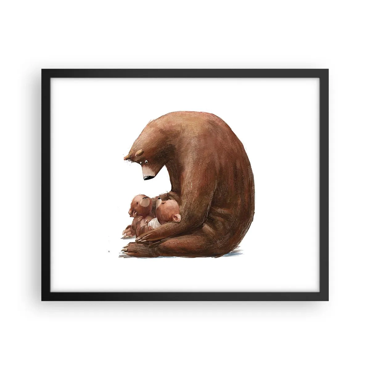 Póster en marco negro - Dulces sueños, niños - 50x40 cm