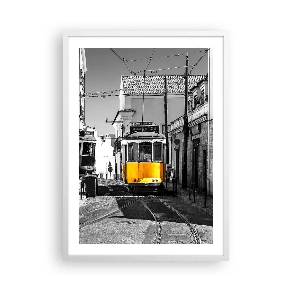 Póster en marco blanco - Espíritu de Lisboa - 50x70 cm