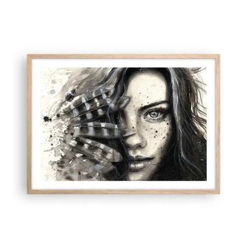 Póster en marco roble claro - Belleza salvaje - 70x50 cm