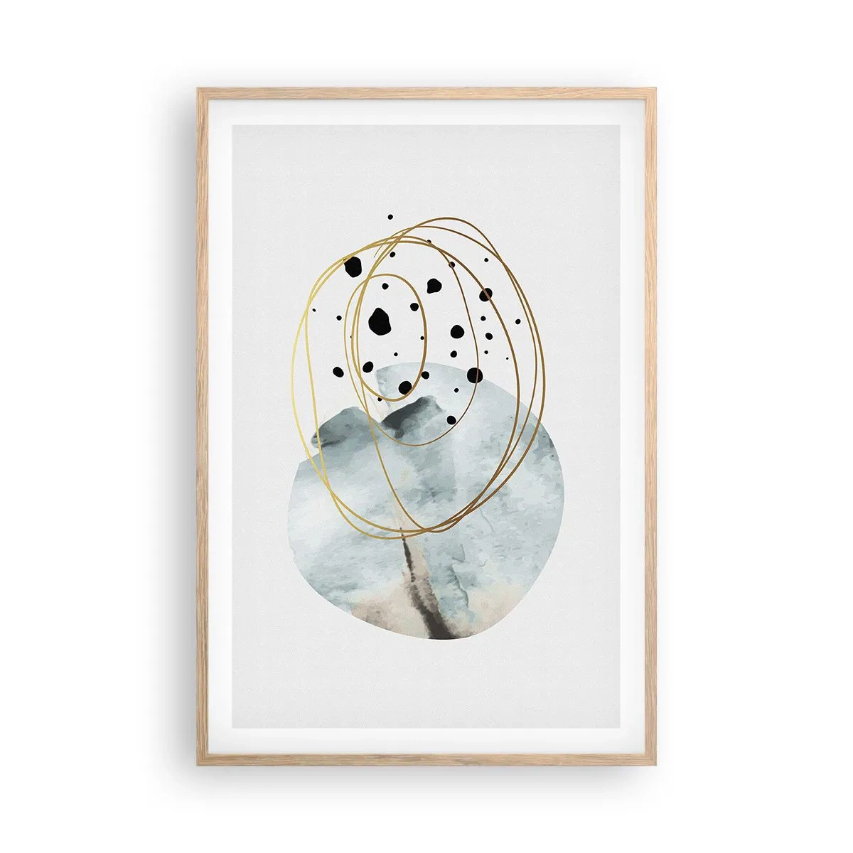 Póster en marco roble claro - El concepto del espacio - 61x91 cm