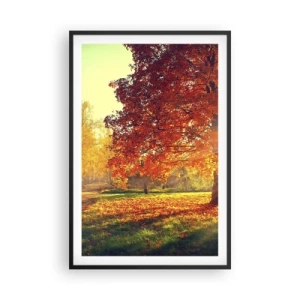 Póster en marco negro - El rojo es hermoso - 61x91 cm