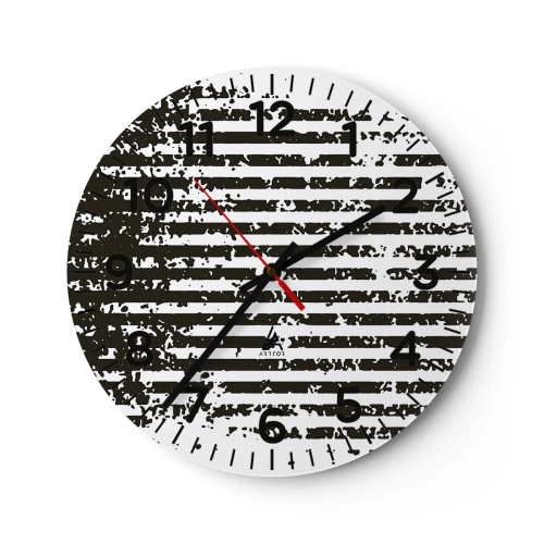 Reloj de pared - Reloj de vidrio - Ritmo y ruido - 40x40 cm