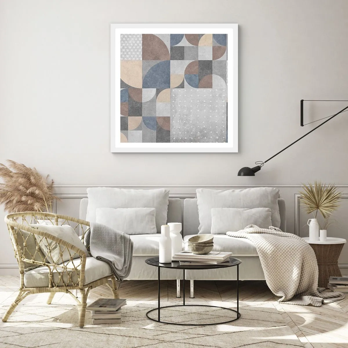 Póster en marco blanco - Fantasía cerámica - 50x50 cm