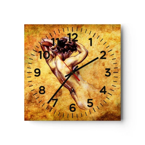 Reloj de pared - Reloj de vidrio - Revelado, pero todavía un misterio - 40x40 cm