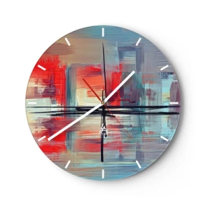 Reloj de pared - Reloj de vidrio - Paisaje en una dimensión desconocida - 40x40 cm