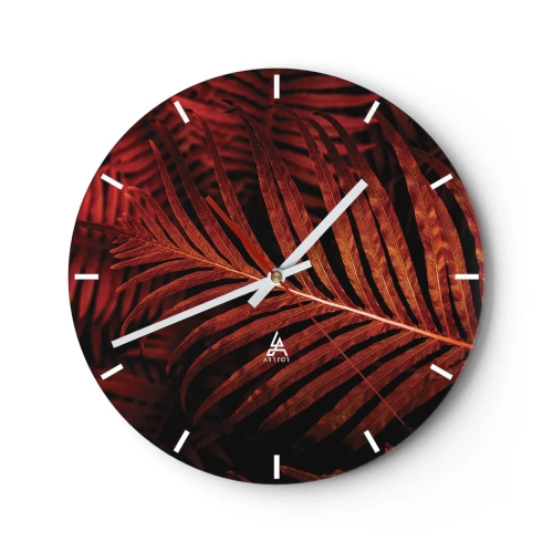 Reloj de pared - Reloj de vidrio - Las brasas de la vida - 40x40 cm