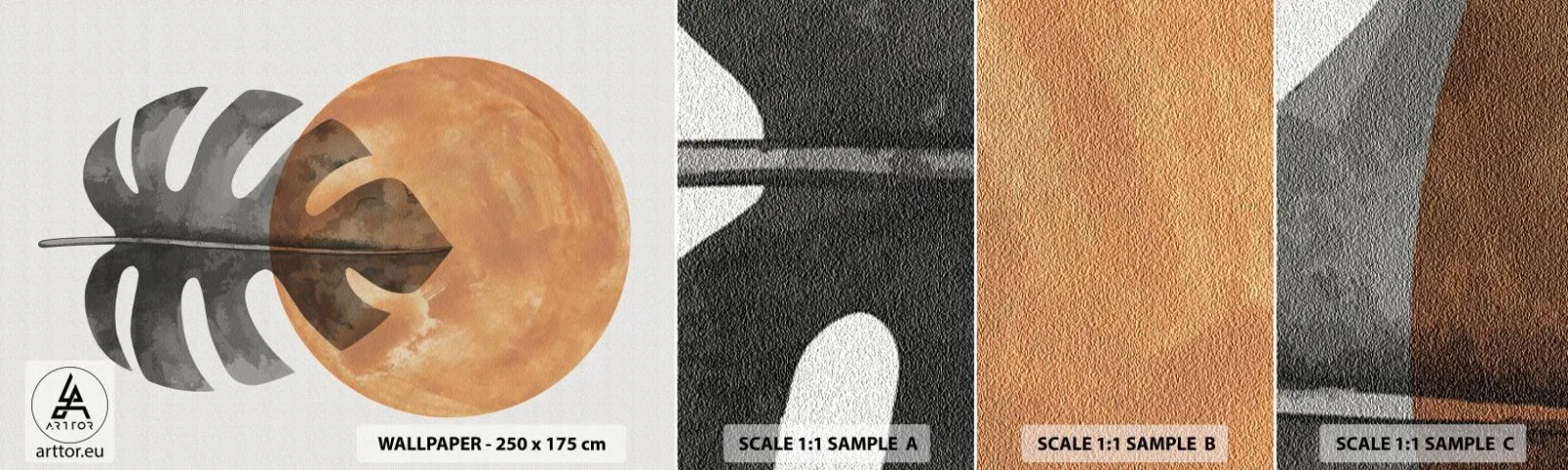 Muestra De Fotomural Standard Eco - Siempre el sol - Hoja, Sol, bohemia - 100x30 cm