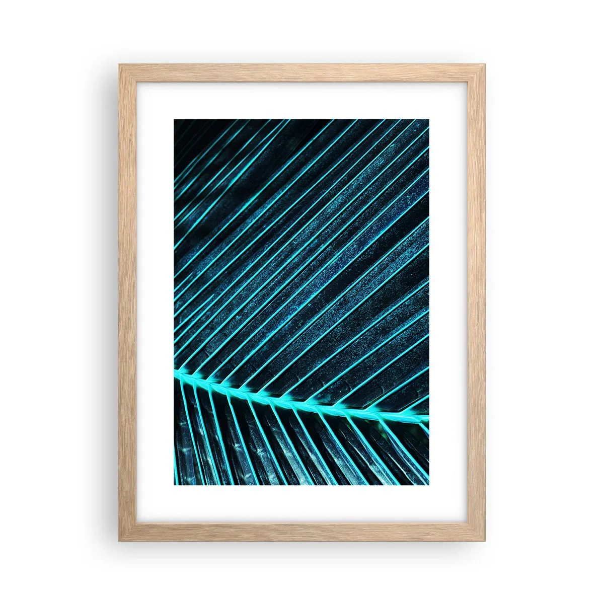 Póster en marco roble claro - La textura del verde - 30x40 cm