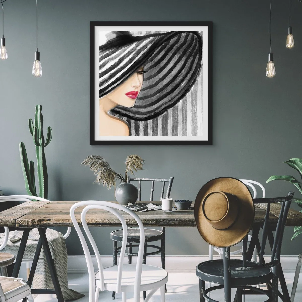 Póster en marco negro - ¿Dónde puedo encontrarte? - 50x50 cm